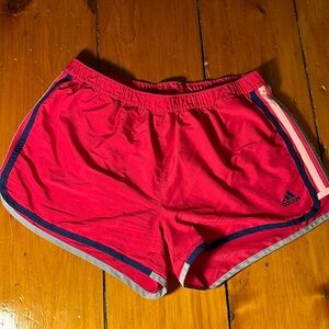 Hot pink adidas running shorts size medium